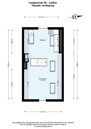 Floorplan - Langestraat 36, 2312 SL Leiden